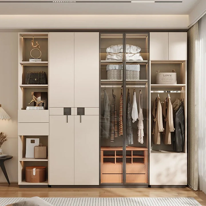 Garment Wardrobes Modular Display Room Divider Hangers Standing Wooden Living Room Cabinets Armario De Plastico Furniture