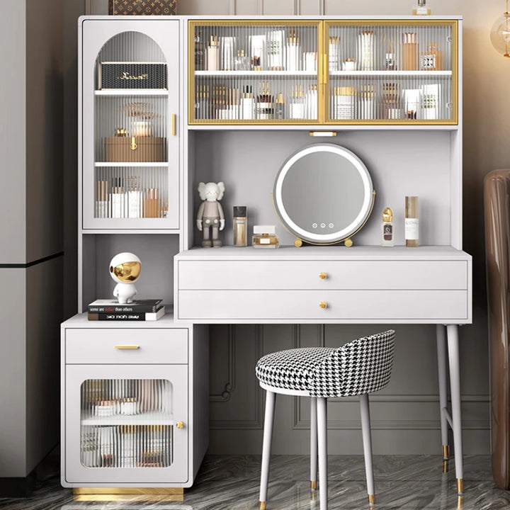 Makeup Dressers Dressing Table Toiletries Cabinet Headdresses Mirrors Dressing Table Girls Storage Penteadeira Vanity Bedroom