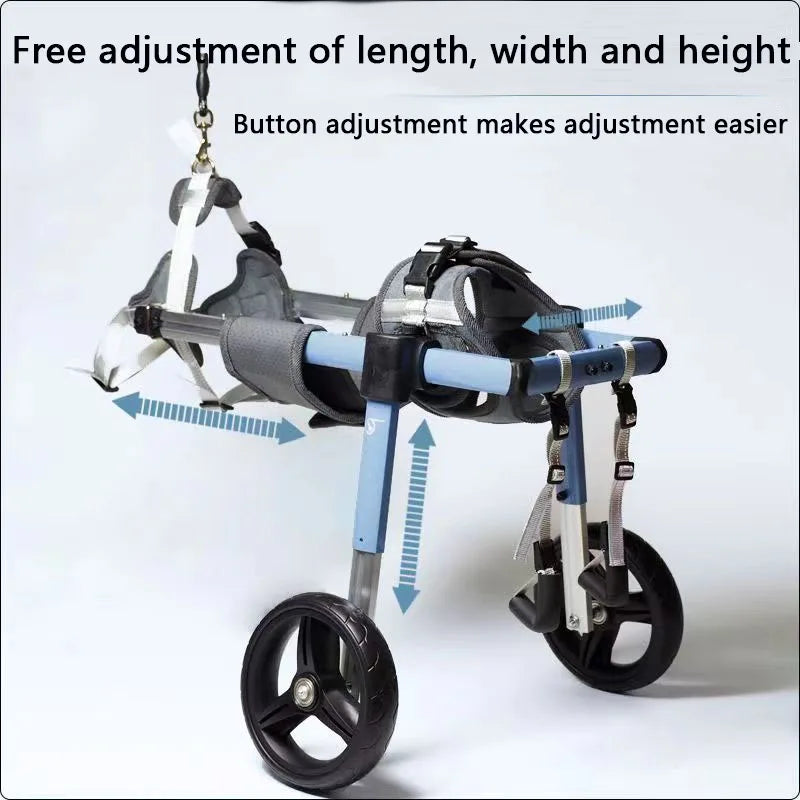 Dog Wheelchair Car For Back Legs Portable Adjustable Luxury Pet Btace Training Rehabilitation Disability  Auxiliary Accessories