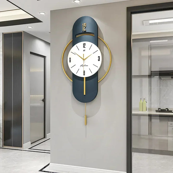 Simple Large Wall Clock Gold Modern Aesthetic Nordic Light Wall Clock Luxury Living Room Watch Reloj De Pared Home Decoration