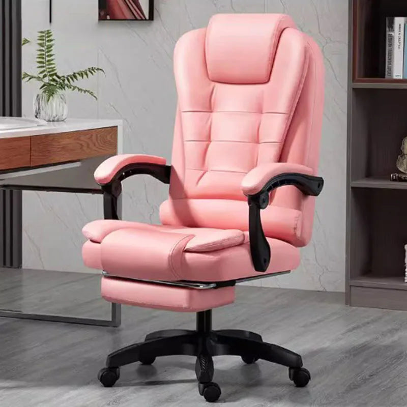 High Comfort Black Office Chair Backrest Luxury Leather Modern Office Chair Game Room Silla De Oficina Furniture