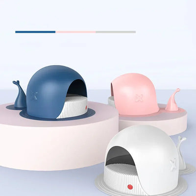 Blue Whale Cat Toilet Scratcher Supplies Large Training Condo Closed Bathroom Cat Litter Box Semi-enclosed Gatos Pet Products