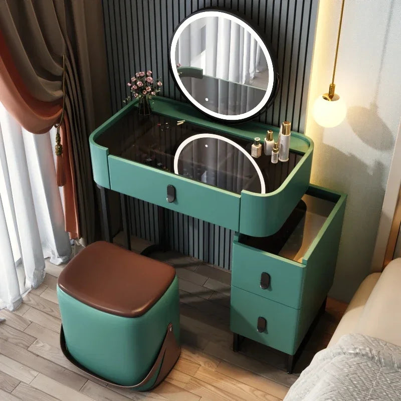 Storage Makeup Dressing Table Mirror Nordic Cabinet Comfortable Bedroom Dressing Table Girl European Penteadeira Home Furniture