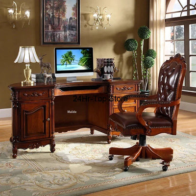 American Leather Office Chairs Modern Office Furniture Soft Cushion Backrest Chair Home Lift Swivel Armchair Retro Boss Chair