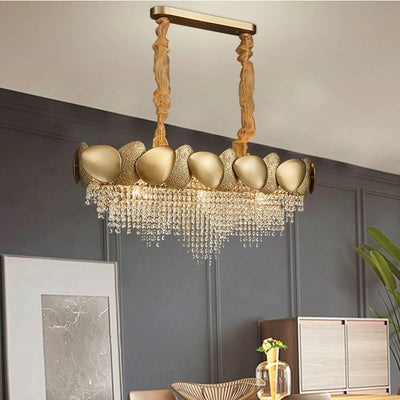 Postmodern LED Luxury Ceiling Chandeliers Home Indoor Lustre Hanging Pendant Lights Gold Crystal Living Dining Room Pendant Lamp