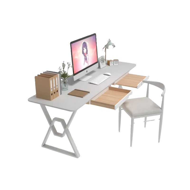 Table Executive Gaming Desk Room Student Makeup Corner Modern Desk Office Accessories Tavolino Scrivania Bianca Furniture