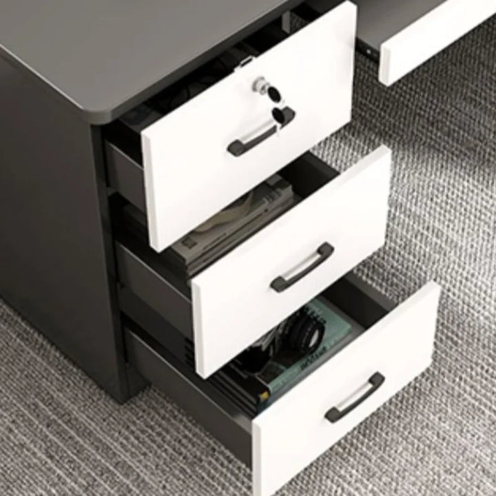 Boss Drawers Office Desks Staff Workbench Modern Table Office Desks Simplicity Secretaire Bureaux Meuble Home Furniture QF50OD