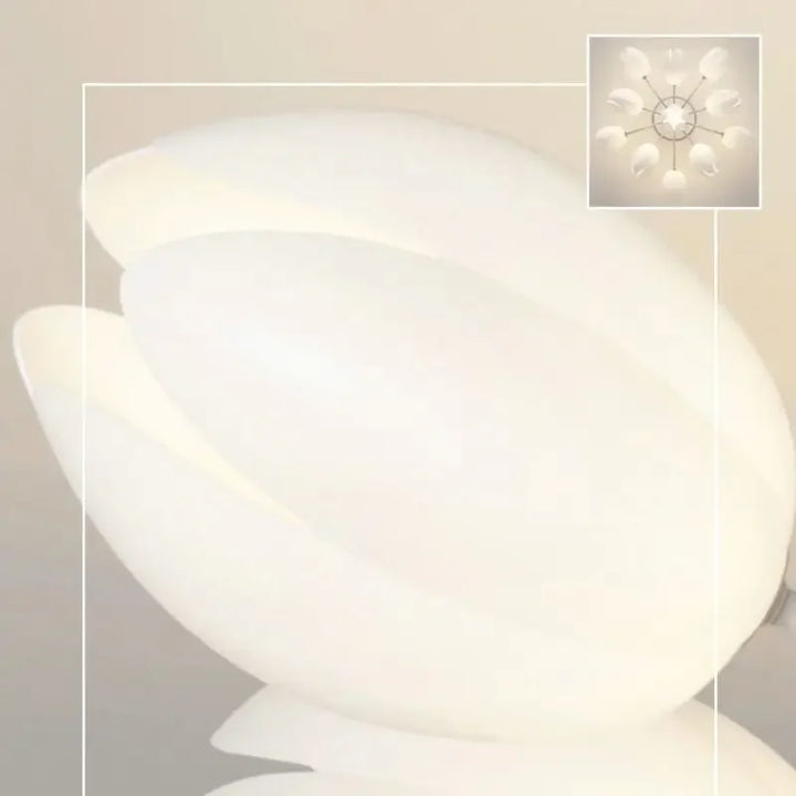 Modern White Lily Blossom Led Chandeliers Lamparas De Techo Ceiling Light for Living Dining Room Kitchen Lamp Bedroom Colgantes