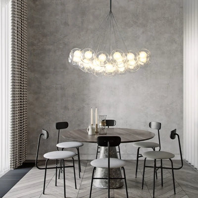 Nordic LED Glass Ball Pendant Lights Home Indoor Decor Chandeliers Hanging Pendanr Lamp Living Room Restaurant Suspension Lustre