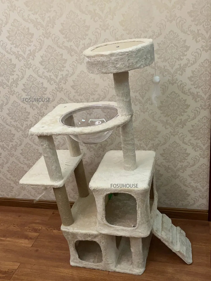 Modern Sisal Rope Cat Climbing Frame for Home Pet Furniture Supplies Cat Tree Platform Grab Large Pet Toy Spaceship Cat Litter