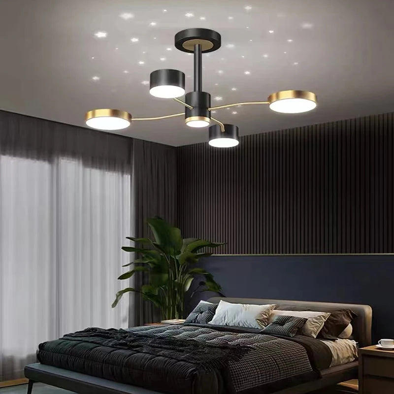 Nordic Home Lamp Living Room Lamp Starry Sky Chandelier Bedroom Ceiling Chandelier Kitchen Lamp Villa Hotel Lighting Lamps