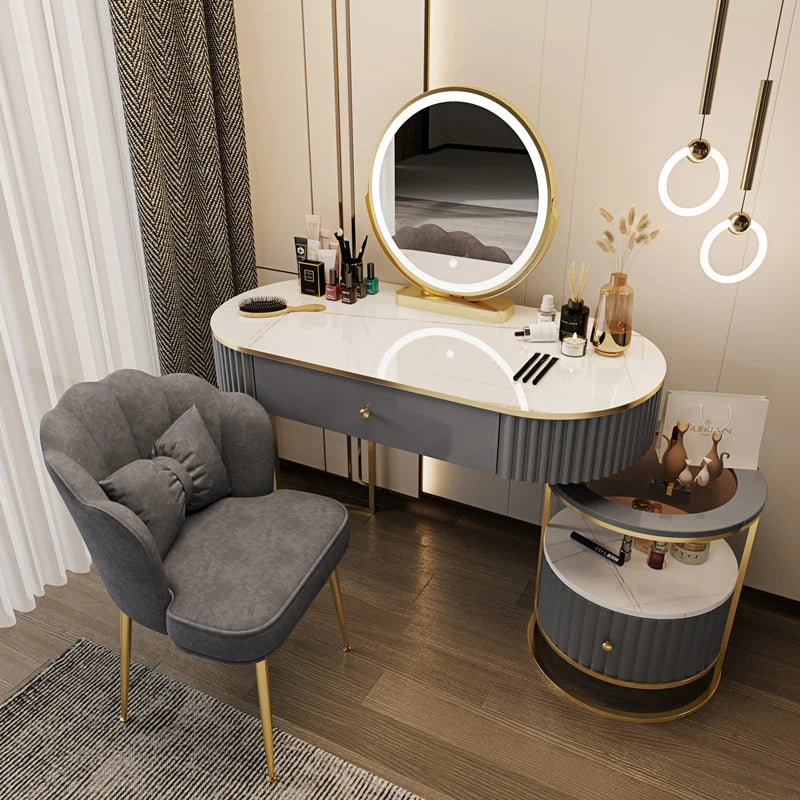 Girl Kids Mirror Dressing Table Nordic Items Make Up Bedroom Vanity Dresser Mobile Women Penteadeiras De Maquiagem Furniture