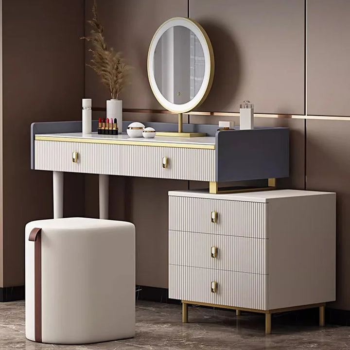 Storage Laden Dressing Table Mobile Bedrooms Modern Lights Luxury Drawers Dressing Table Organizer Comoda Pra Quarto Furniture