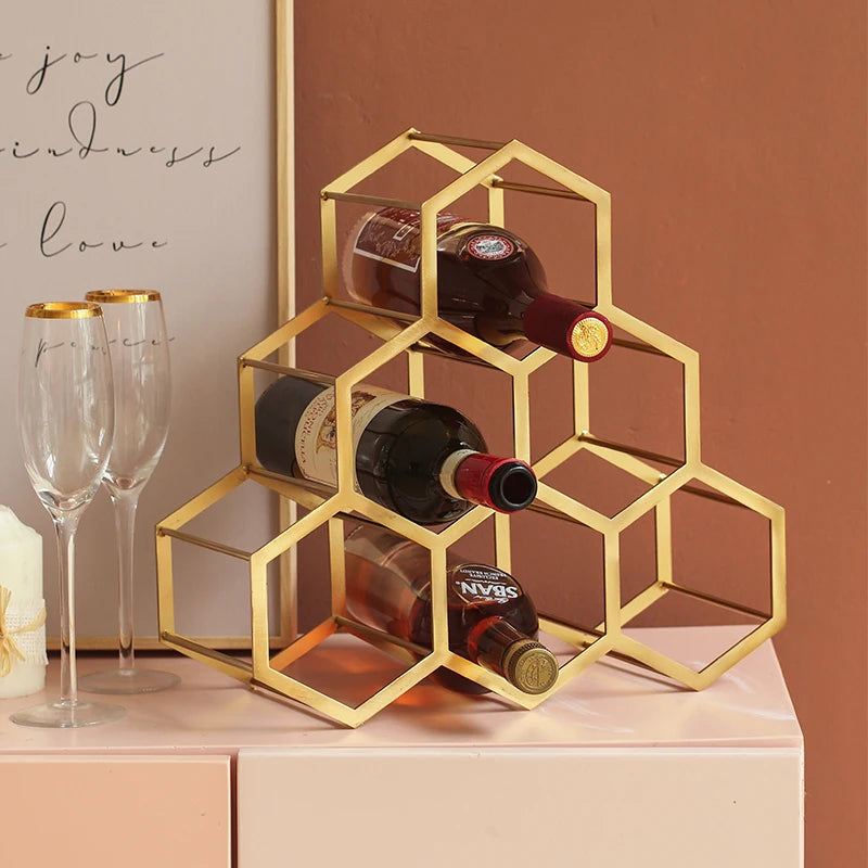Light luxury modern multi-layer wine rack ornaments home living room wine cabinet decoration bar counter wine bottle rack