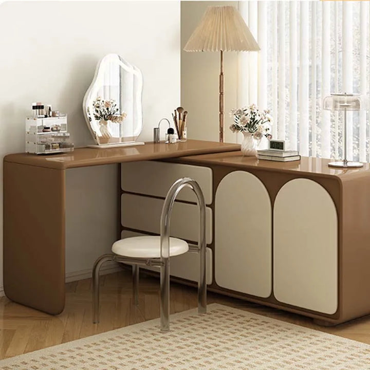 Chair Girls Dressing Table Modern Wavy Nordic Acrylic Dressing Table Drawer Coffee Coiffeuse De Chambre Furniture Bedroom