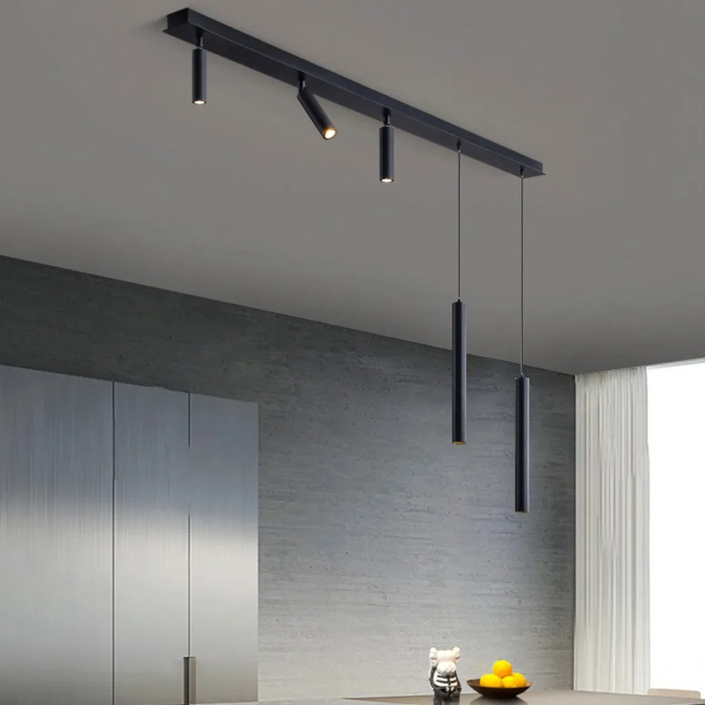 Nordic Modern Strip LED Restaurant Ceiling Lamp Without Main Lamp Design Minimalist Bar Kitchen Island Dining Room Pendent Lamp