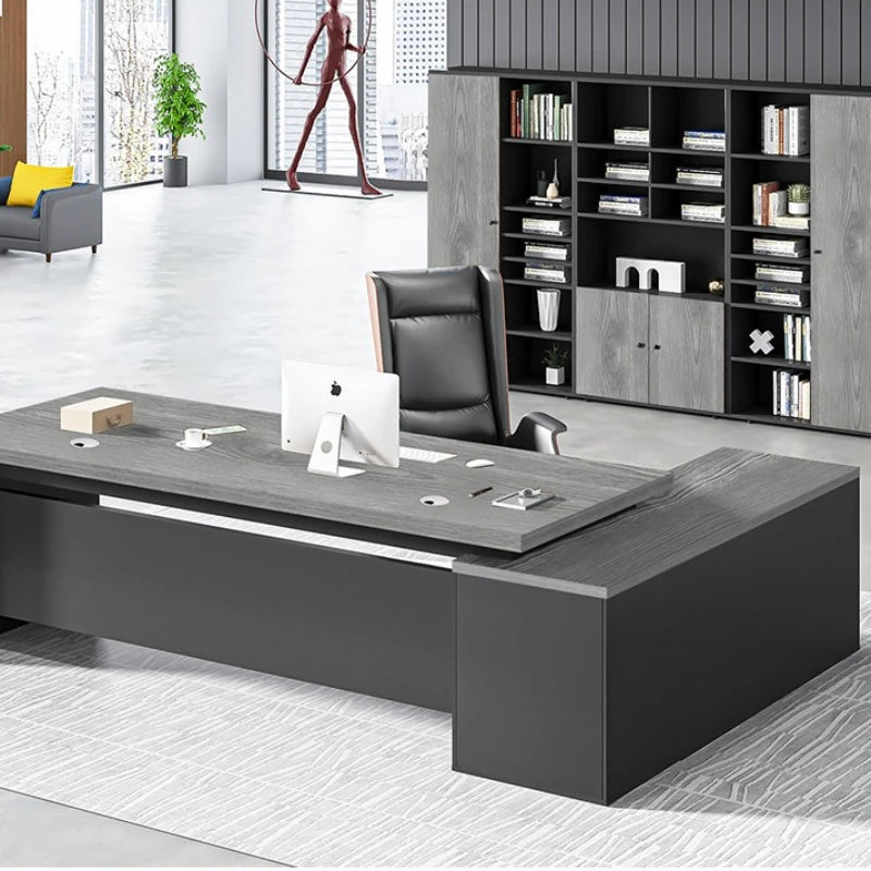 Simplicity Modern Office Desks Combination Manager President Single Person Office Desks Boss Escritorios Work Furniture QF50OD