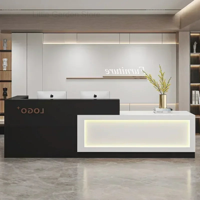 Modern Simple Reception Desks Supermarket Spa Checkout Cashier Simple Gray Office Luxury Hair Salon Mobile Bancone Bar Furniture