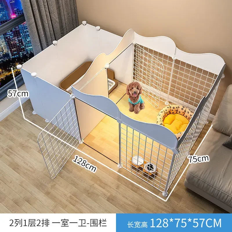 Pet Fence, Dog Fence, Indoor Toilet, Small and Medium-sized Dog Kennel, Free Combination, Household Isolation Dog Cage