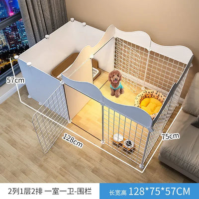 Pet Fence, Dog Fence, Indoor Toilet, Small and Medium-sized Dog Kennel, Free Combination, Household Isolation Dog Cage