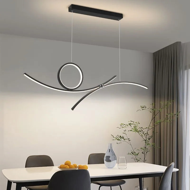 Modern Ring Corrugated Ceiling Lamp For Living Room 2024 New Fashion LED Bedroom Home Lighting