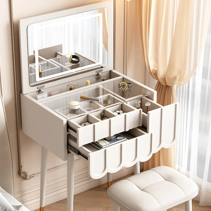 Mirrors Desk Dressing Table Makeup Cabinet Garden Comfortable Dressing Table Storage Drawers Penteadeira Furniture LJ50DT