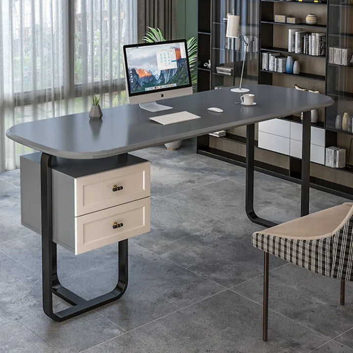 Floor Luxury Office Desk Nordic Writing Desktop Study Computer Desks Solid Wood Black Escritorios De Ordenador Modern Furniture