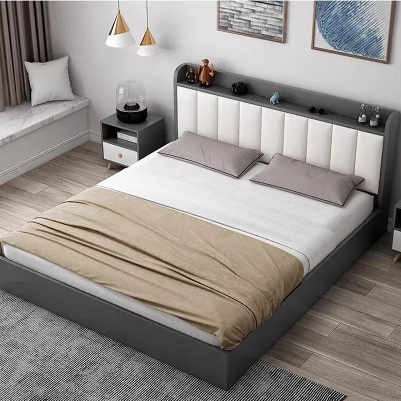 Bedroom Double Bed Modern Single King Size Luxury Full American Bed Design Nordic Soft Shaped Princess Muebles Modern Furniture