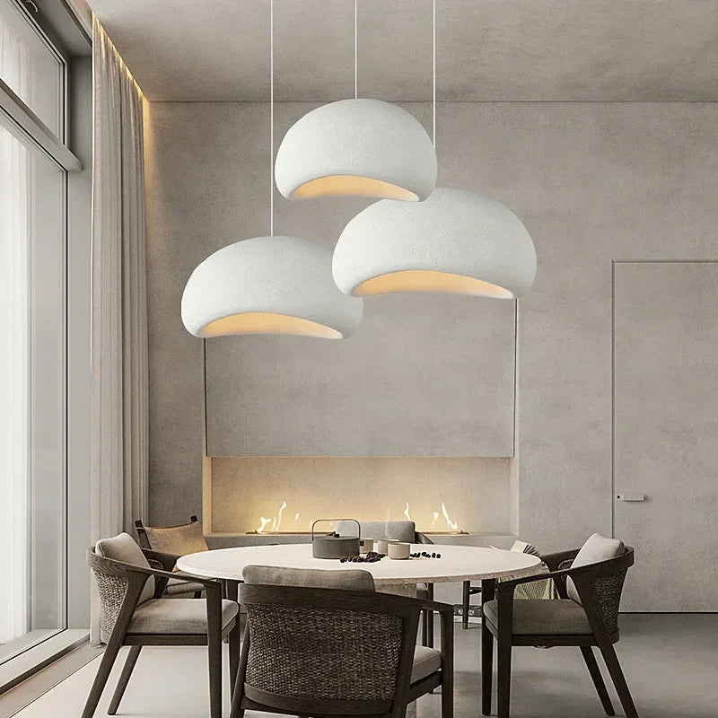 Minimalism Wabi Sabi LED Pendant Lights for Living Dining Room Restaurant Loft Decor Hanging Chandelier Art Suspension Luminaire