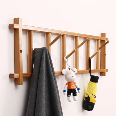 Rail Door Folding Coat Rack Outdoor Wooden Clothes Rack Hallway Nordic Recibidor De Entrada Mueble Nordic Furniture WWH200YH