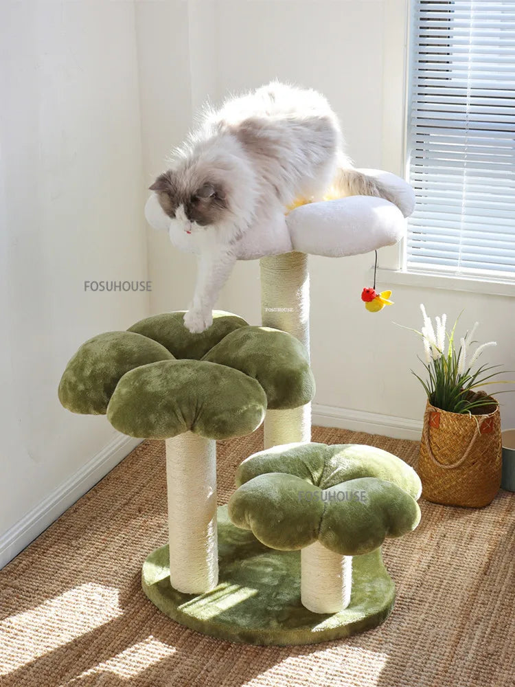 Household Cat Tree Large Flowers Cat Climbing Frame Creative Designer Pet Toys Climbing Frame Cat Nest Pet Furniture Supplies