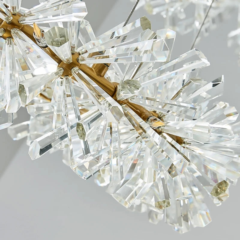 2023 New Crystal Flower Ceiling Chandelier Led Luxury Indoor Lighting Home Decoration For Living Room Bedroom Restaurant G4 Bulb