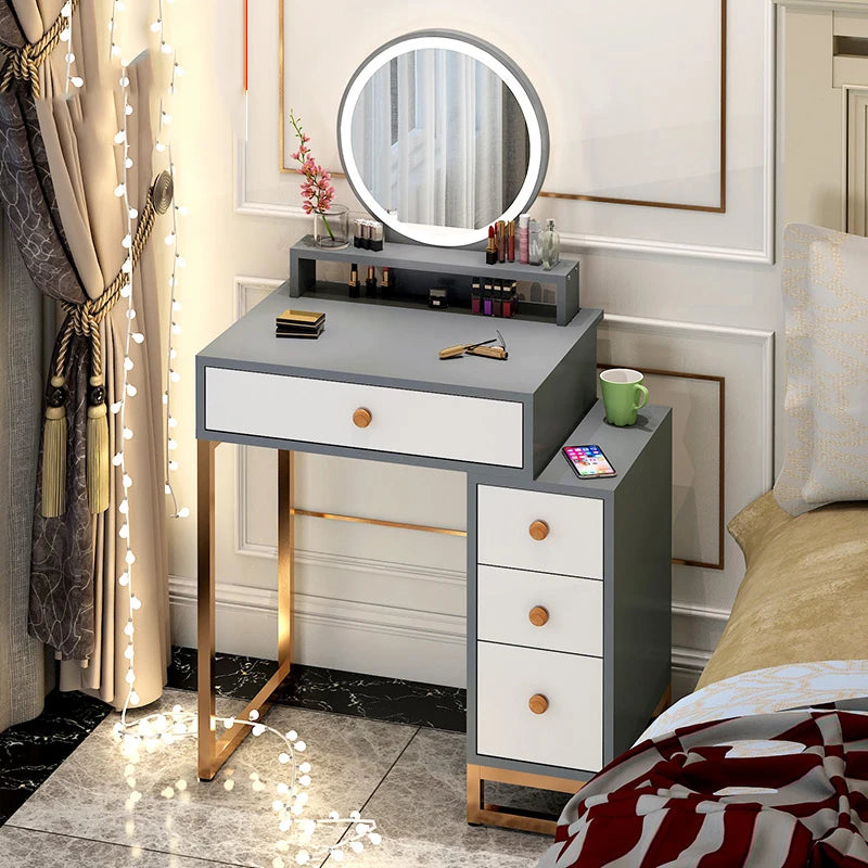 Mirror White Dresser Bedroom Drawers Organizer Makeup Dressing Table Storage Modern Mesas De Maquiagem Bedroom Furnitures