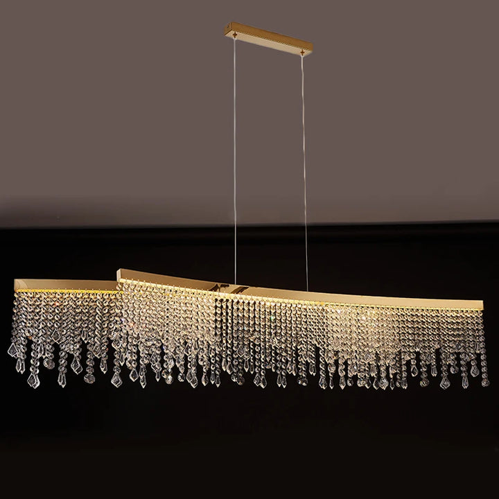 Luxury Crystal Led Chandelier Dining Room Gold Design Hanging Lamp Home Decor Indoor Lighting Creative Ceiling Pendant Lustre