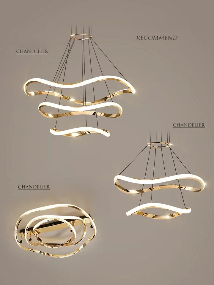 Nordic LED Pendant Light Chandelier for Living Dining Room Bedroom Restaurant Luxury Hanging Lamps for Ceiling Home Decorations