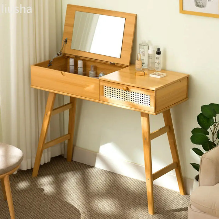 Dressing table dressing table bedroom modern storage cabinet desk make-up mirror integrated small house master bedroom bedside