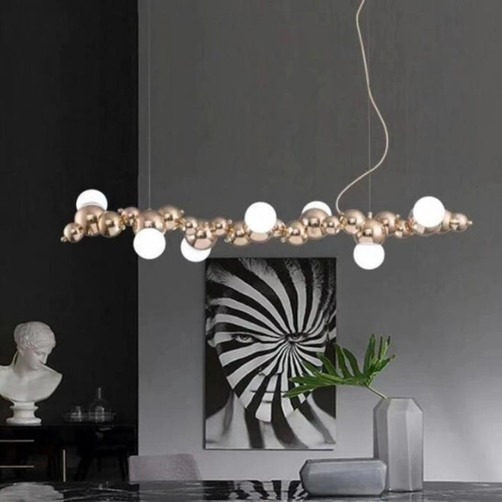 Nordic Led Chandelier Luxury New Art Light Restaurant Living Room Long Dining Table Bar Pendant Lamp Deco Ceiling Lustre Fixture