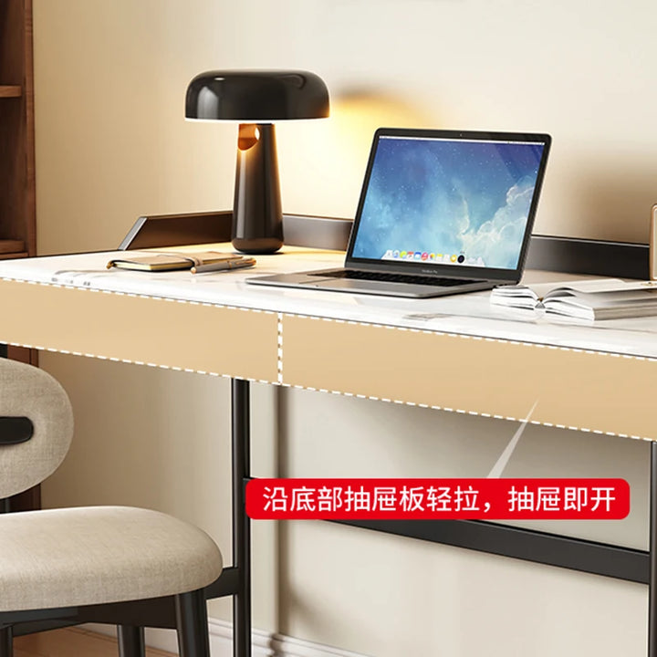 Italian Rock Board Solid Wood Office Desk Home Student Writing Desk Bedroom Computer Adult Work Table Mesa Office Furniture KMOD