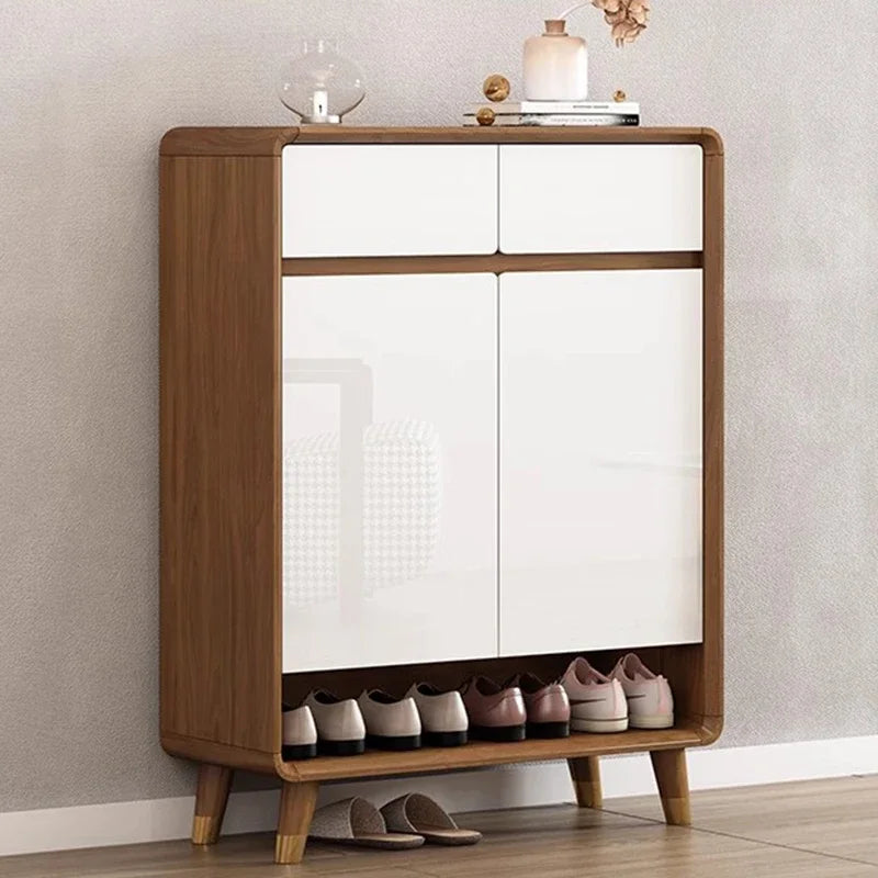 Wooden Shoe Rack Modern Hallway Cabinet Living Room Shoe Rack Small Side Slinky Zapateros Muebles Aesthetic Room Furniture