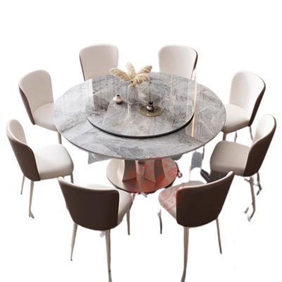 Round Marble Dining Table Nordic Luxury Style Kitchen Modern Dining Table Space Savers Design Mesas De Comedor Kitchen furniture