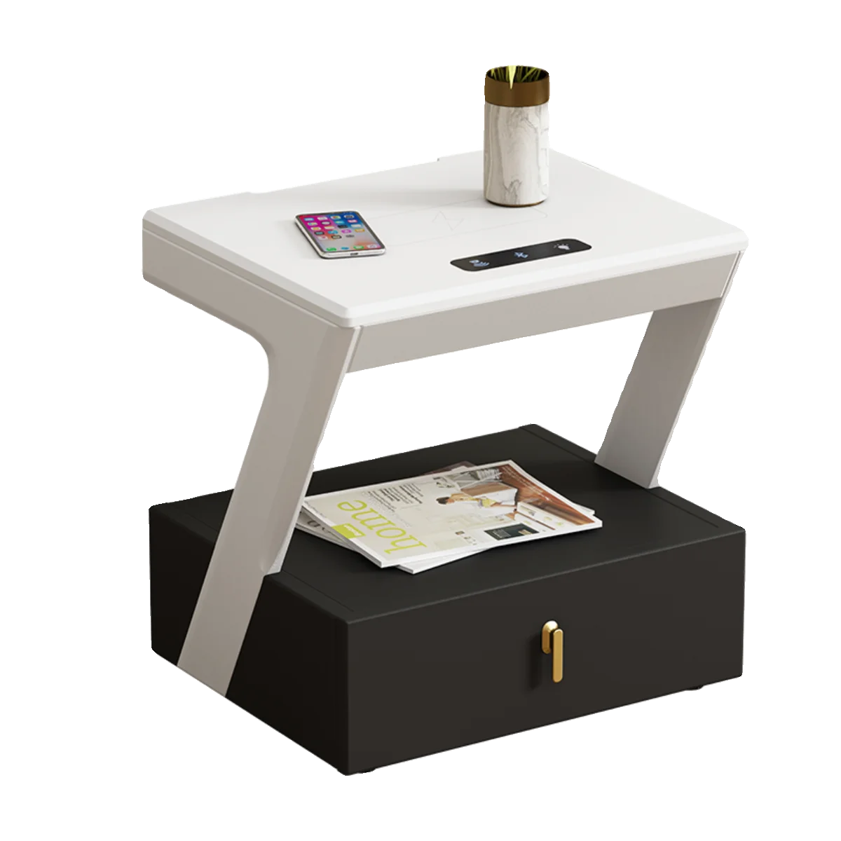 Modern Luxury Smart Wireless Charging Nightstand - WKNS