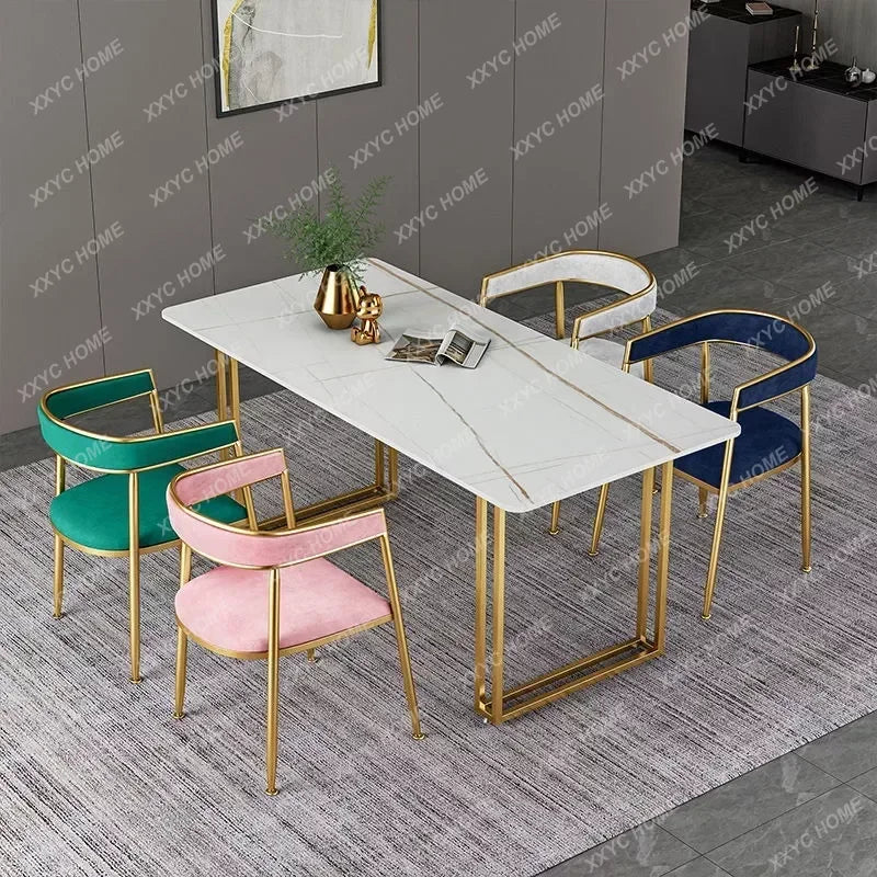 Kitchen Nordic Dining Table Gold Legs Organizer Apartment Library Coffee Tables Office Restaurant Mesas De Jantar Home Furniture