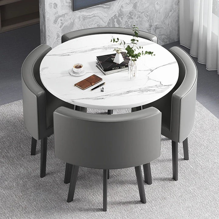 Marble Luxury Table Gold Round Coffee Creative Auxiliary Table Offices Dining Mesas De Centro Para Sala Home Furniture SGQ35XP