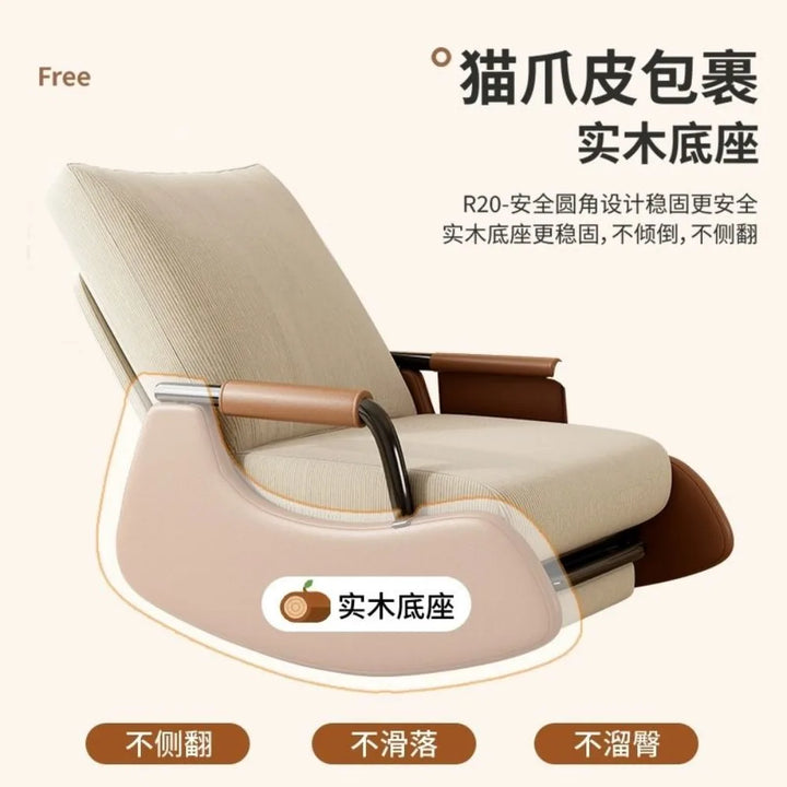 Rocking chair, adult leisure lounge chair, comfortable balcony for lazy people, reclining chair, single person sofa, living room