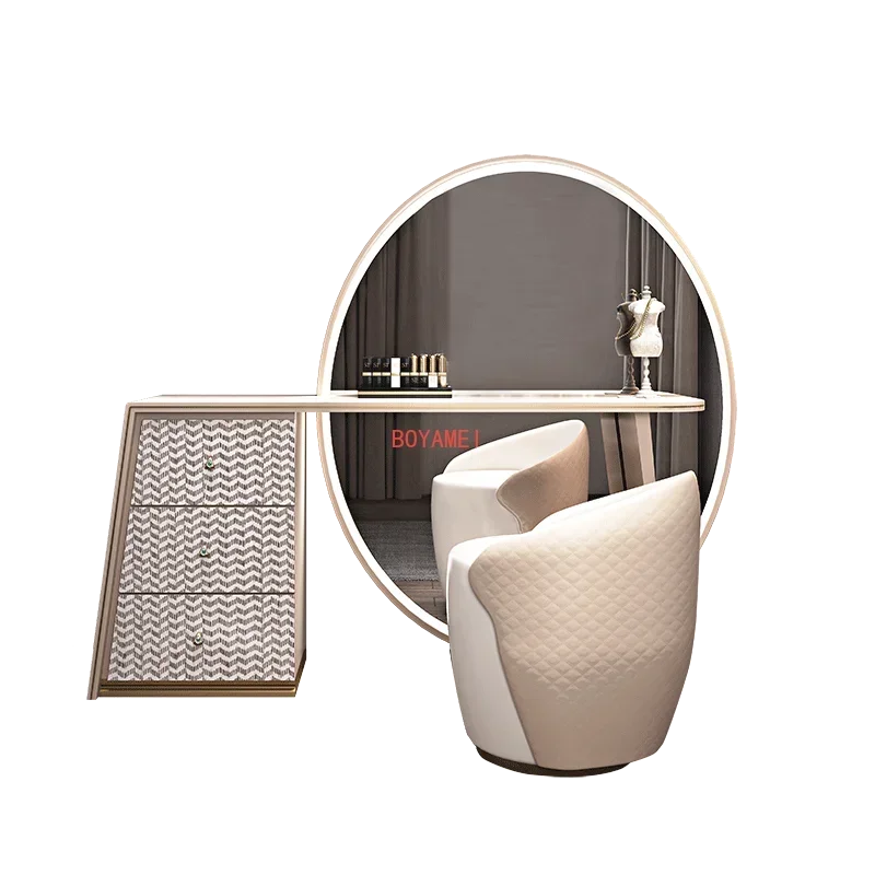 Dressing Table Size Family Bedroom High-grade Dressing Table Modern Light Luxury Net Red Ins Solid Wood Toaletka Furniture