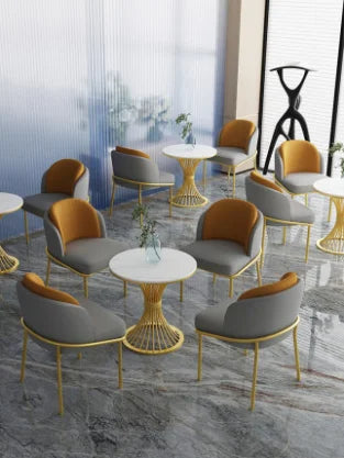 Milk tea shop cafe restaurant small round table negotiation table and chair reception table