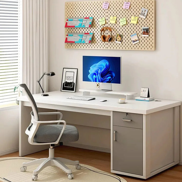 Executive White Desk Drawers Office Computerbureaus Laptop Storage Desk Organizer Desktop Computer Tavolo Da Lavoro Furniture