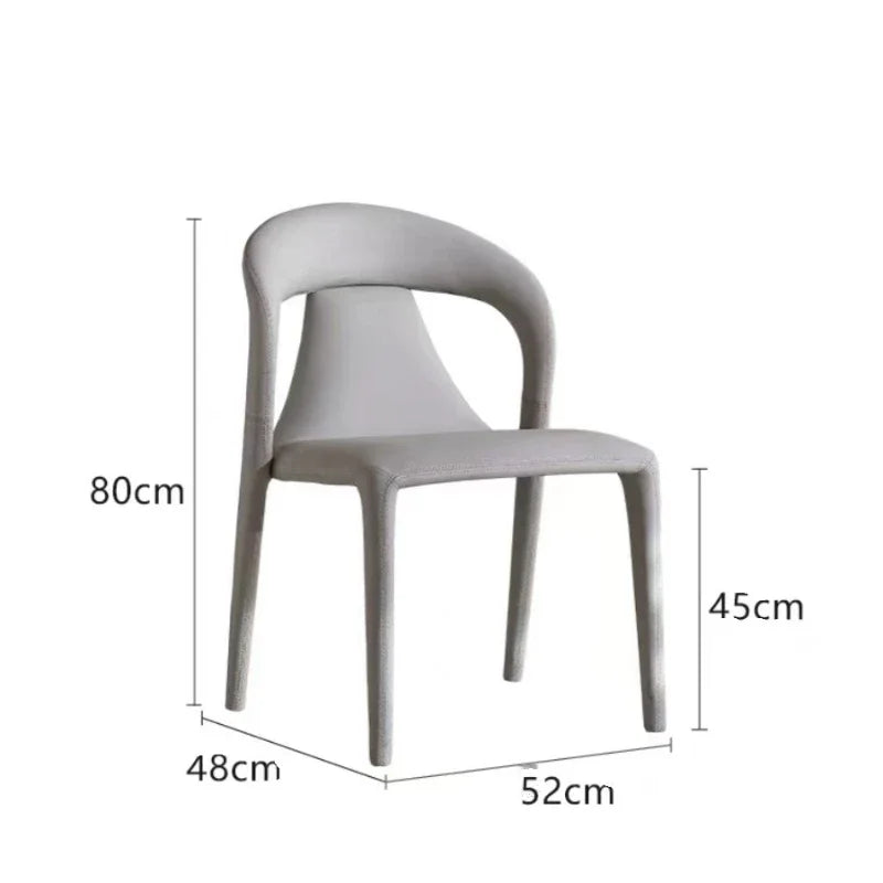 Minimalism Design Dining Chairs Italian Northern Europe Household Light Luxury Reception Dining Chairs Muebles Furniture QF50DC