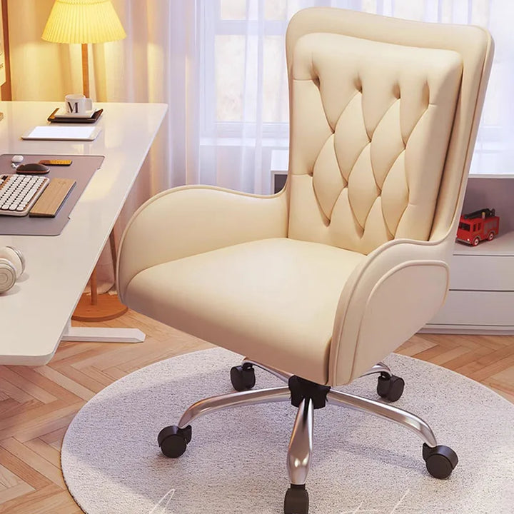 Swivel Ergonomic Office Chair Cute Nordic Working Relax Conference Armchairs White Study Cadeira Escritorio Office Furniture