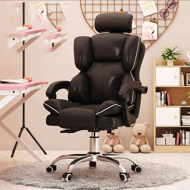 Gaming Computer Ofice Chair Rolling Bedroom Leather Modern Ofice Chair Armchair Executive Comfy Sillas De Gamer Furniture